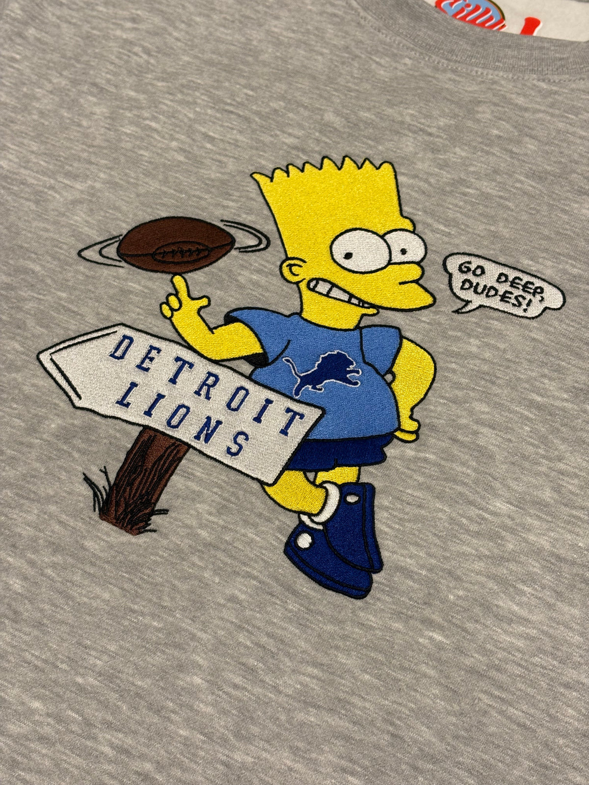 *Vintage inspired Bart Lions Grey Crewneck