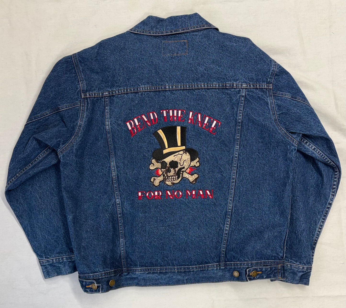 Bend The Knee for No Man Upcycled Jean Jacket