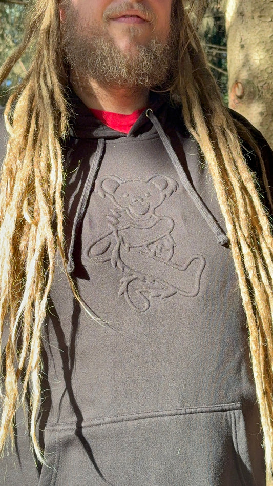 **Dancing Bear embossed embroidery hoodie