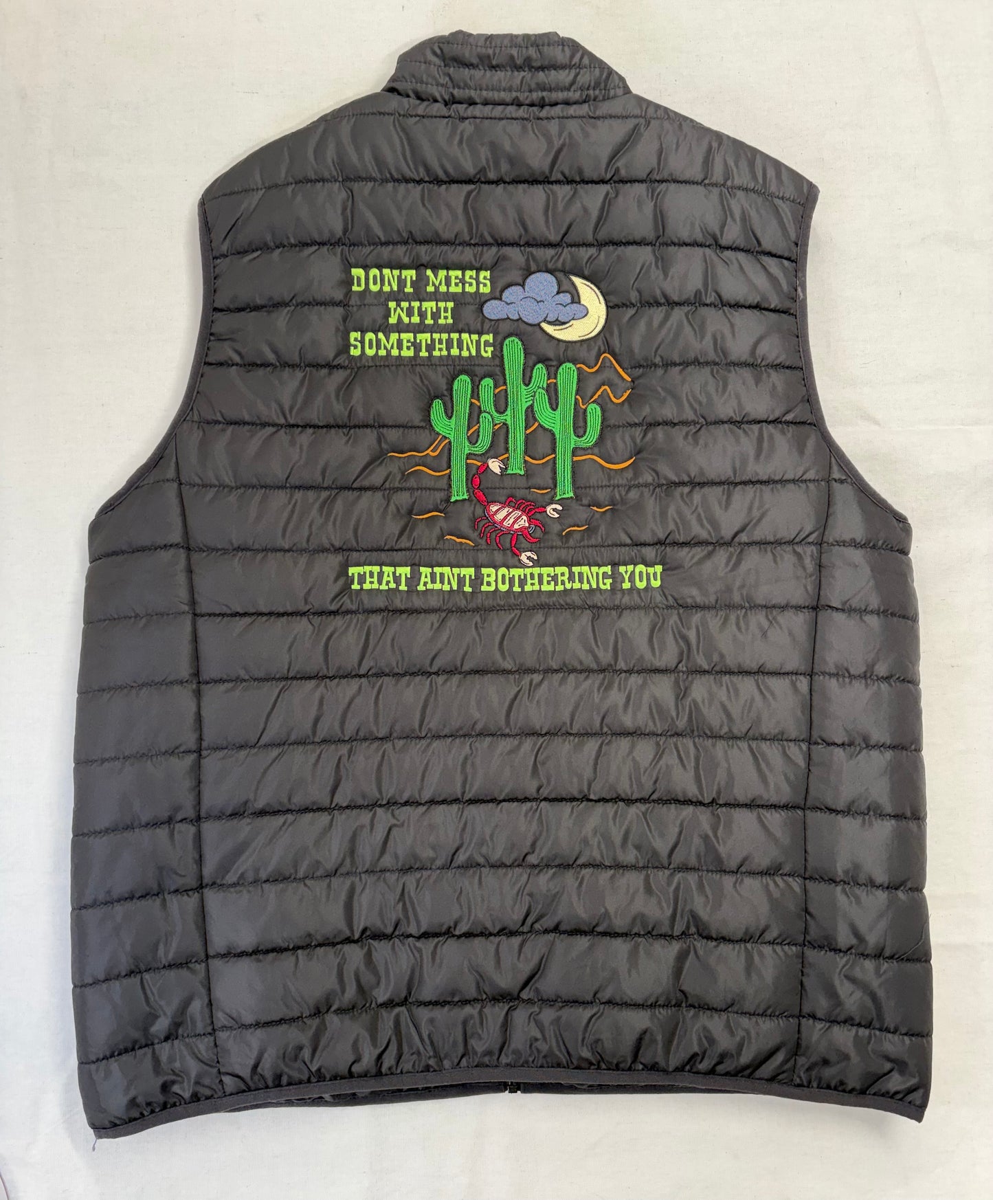 Don't Mess Upcycled Puffer Vest