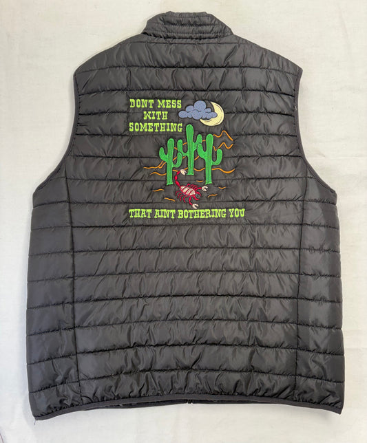 Don't Mess Upcycled Puffer Vest