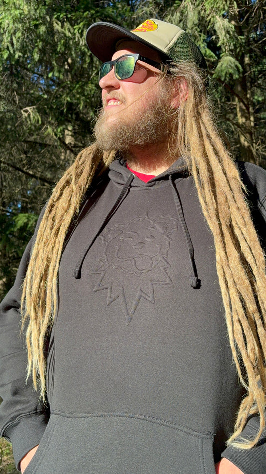 **BEAR HEAD embossed embroidery hoodie