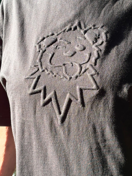 **BEAR HEAD embossed embroidery T shirt