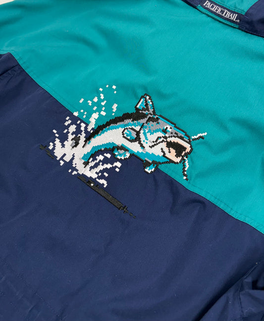 8-Bit Catfish Vintage Upcycled Jacket