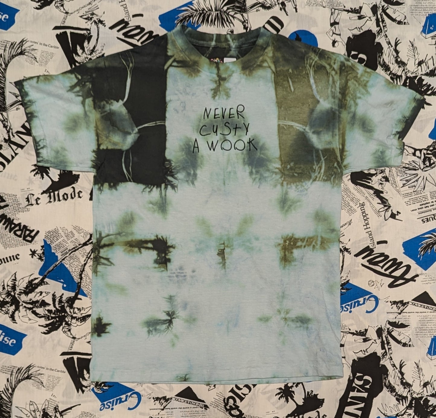 NEVER CUSTY A WOOK dyed t-shirt Medium