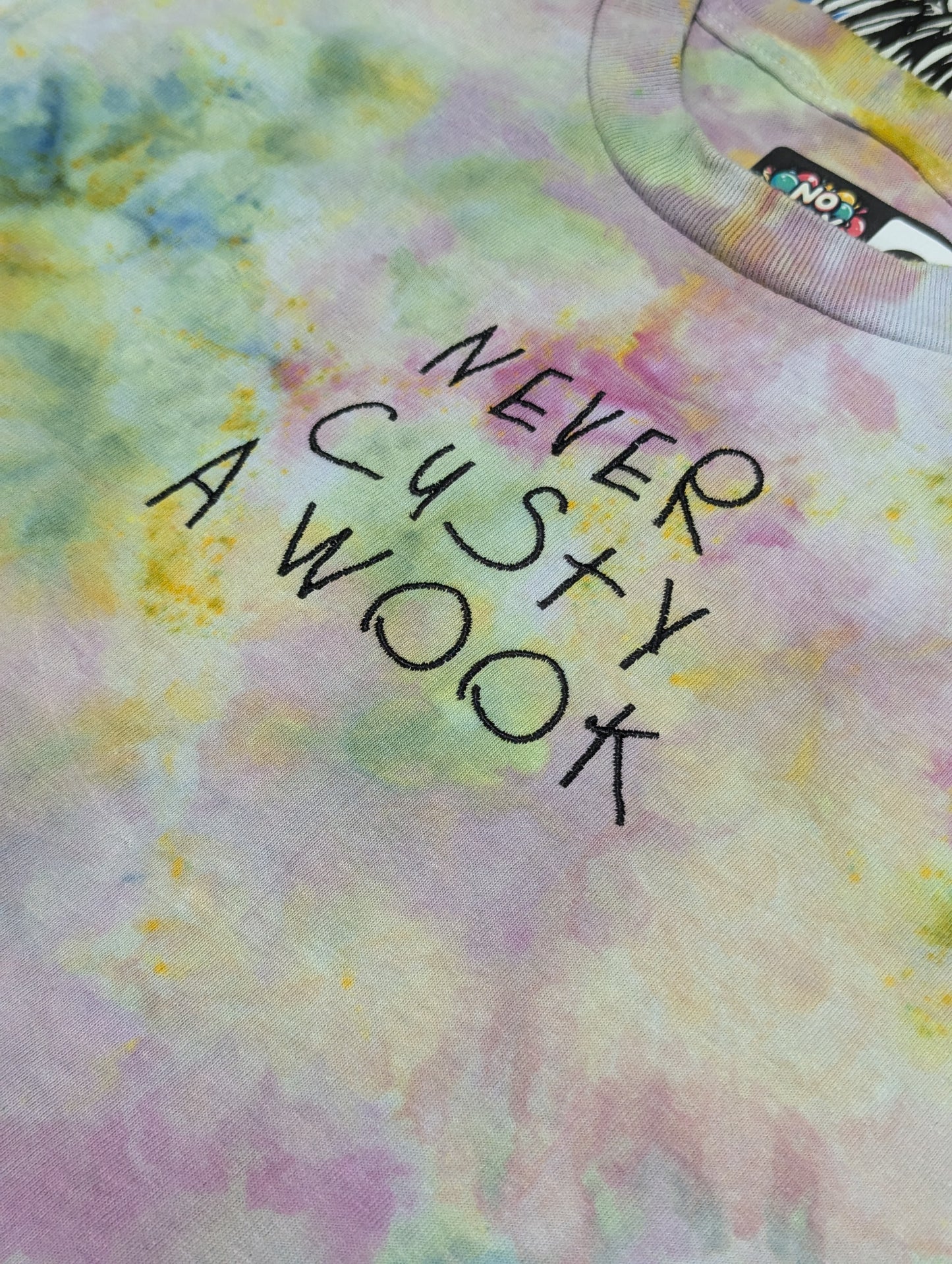 NEVER CUSTY A WOOK dyed t-shirt Small