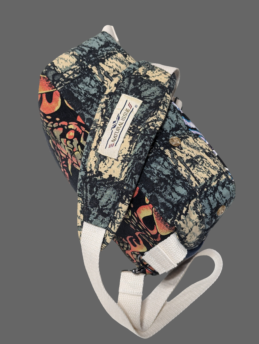 Vintage upcycle Fire and Ice crossbody bag