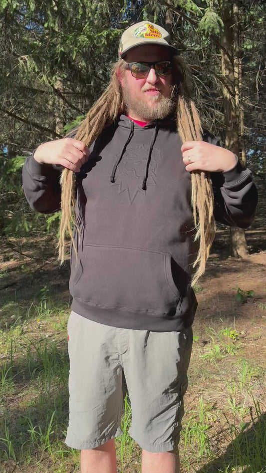**BEAR HEAD embossed embroidery hoodie